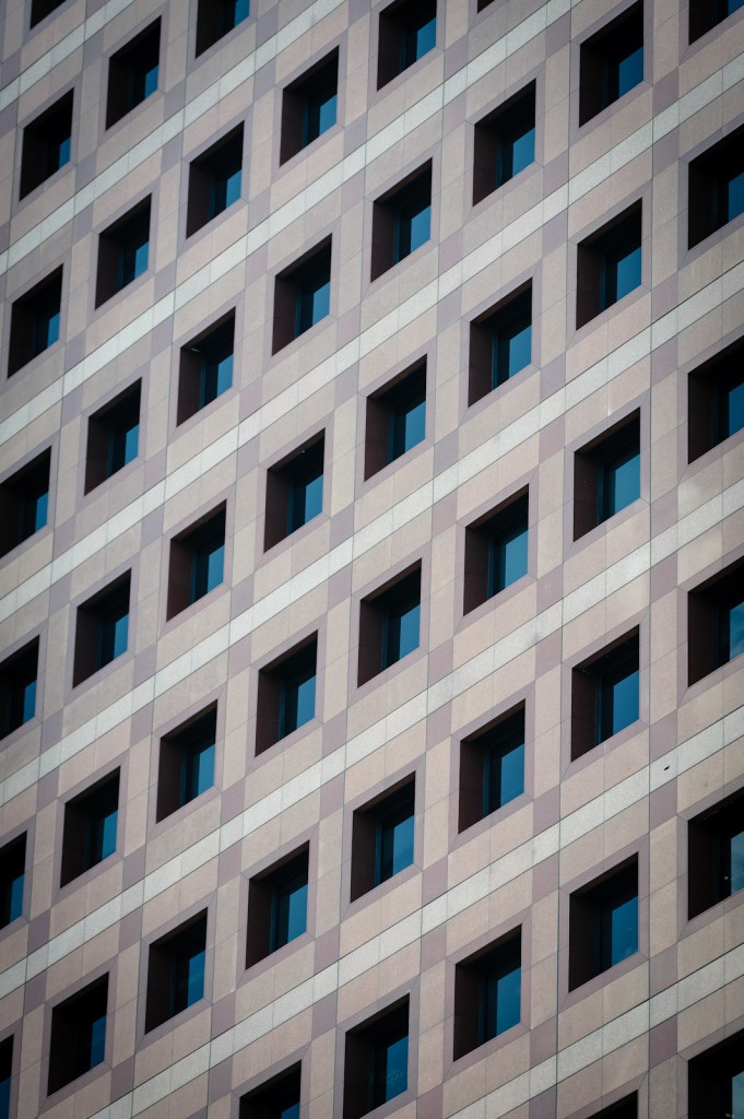 Street photography - Windows of a building in a repeating pattern