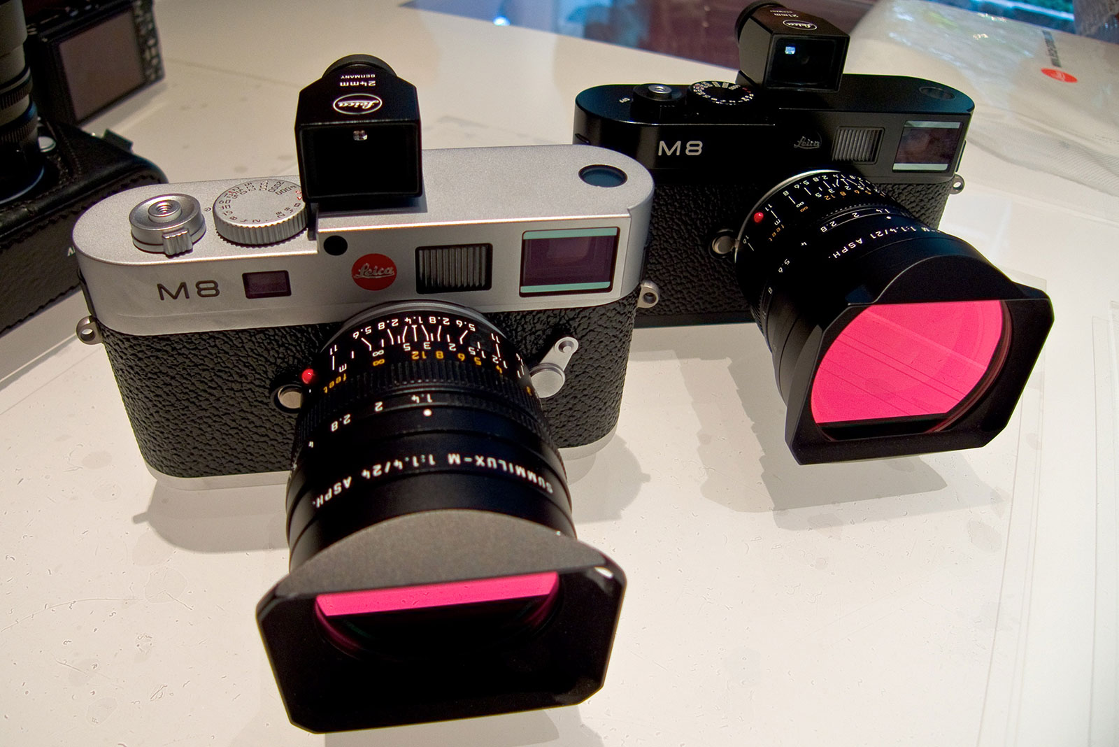 Black and chrome Leica M8s