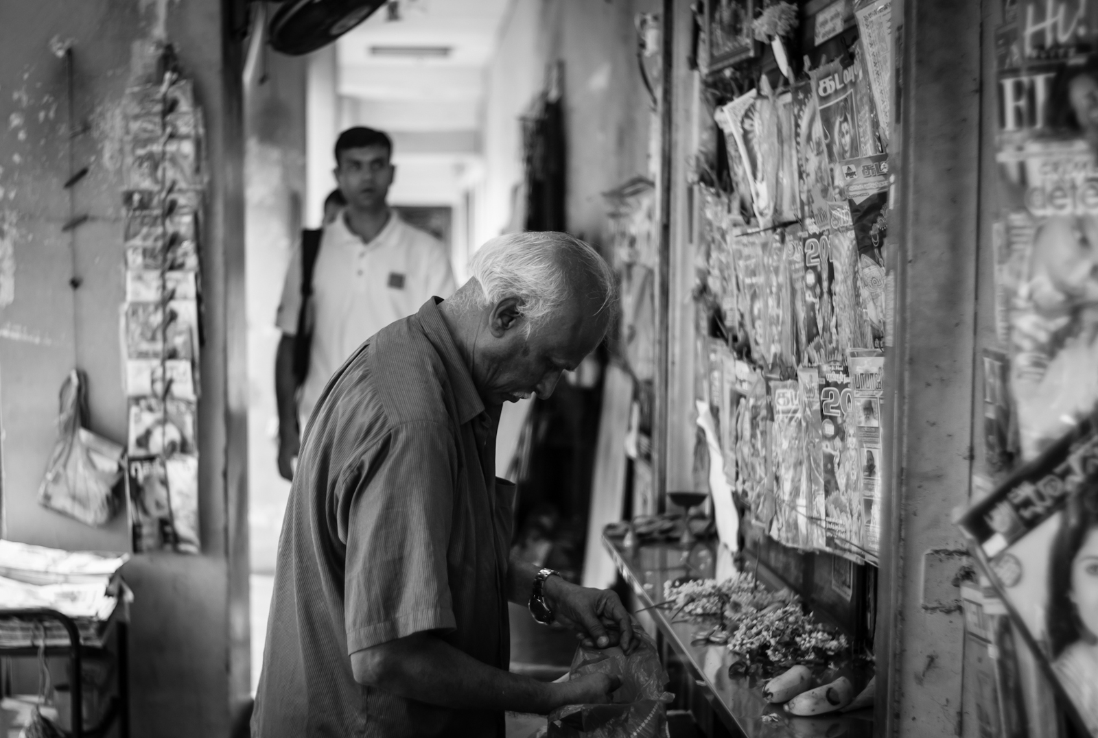 Street photography - Shopkeeper in Little India